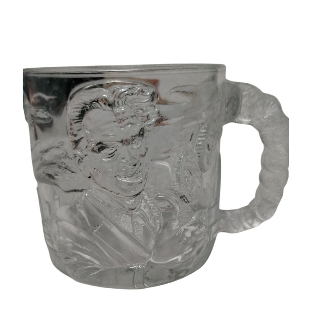 Batman Forever‎ Two-Face McDonald's 1995 Glass Mug Cup DC Comics France